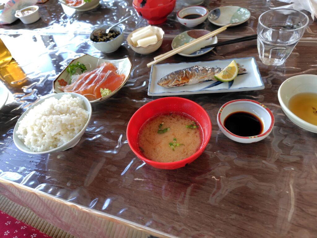 子連れ　産山水魚園　料理　全体