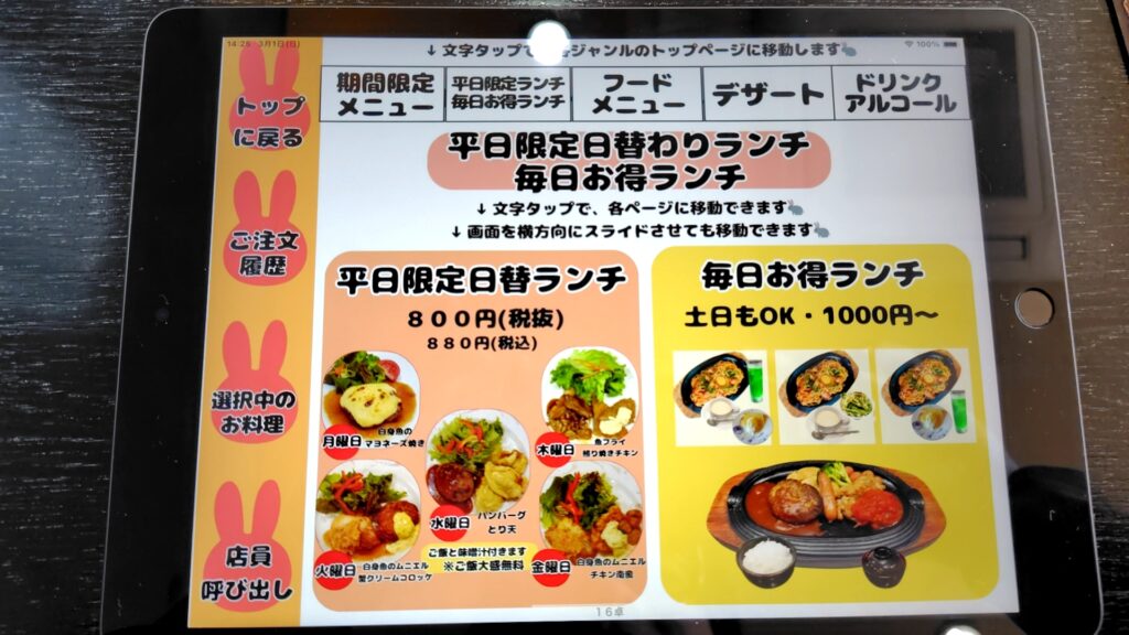 レストランラパン 子連れ 洋食屋 メニュー